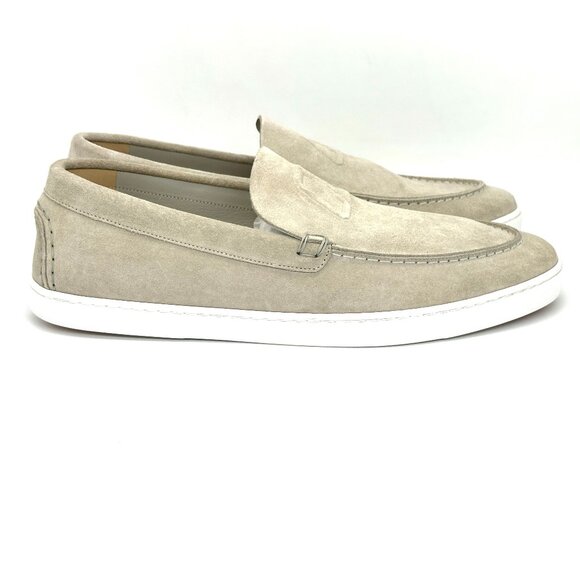Christian Louboutin VARSIBOAT FLAT CL Monogram Slip On Suede Sneakers Shoes main image 12